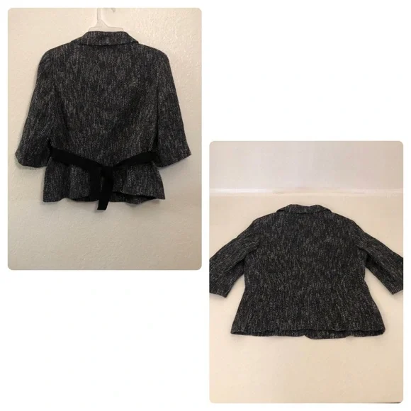 TALBOTS Petites Charcoal Tweed Jacket Blazer/Preowned - Picture 11 of 17